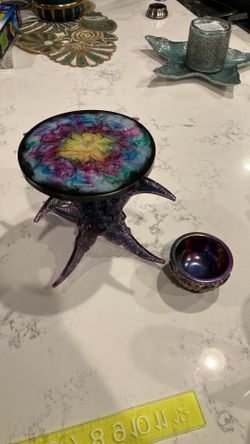 Decorative Handmade Mini Table + Cup