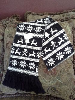 Women's Black and White Van's Off The Wall Scarf