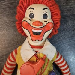 Nice! Vintage 1978 McDonald's Hasbro Ronald McDonald Doll w/Whistle & Grimace
