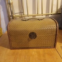 Vintage hard shell suitcase