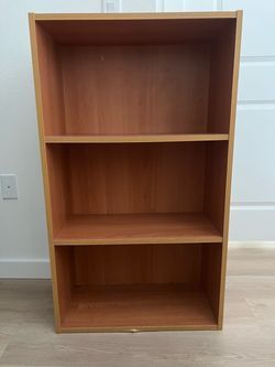 3-Shelf Wooden Bookcase