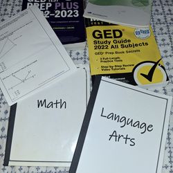 GED Study Books, Flash Cards, Guides,  and Practice Tests 