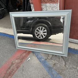 Blue Rectangle Mirror 