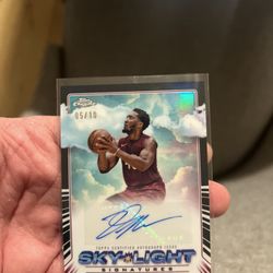 Autographed Donovan Mitchell 2025 Topps Chrome Skylight 5/10