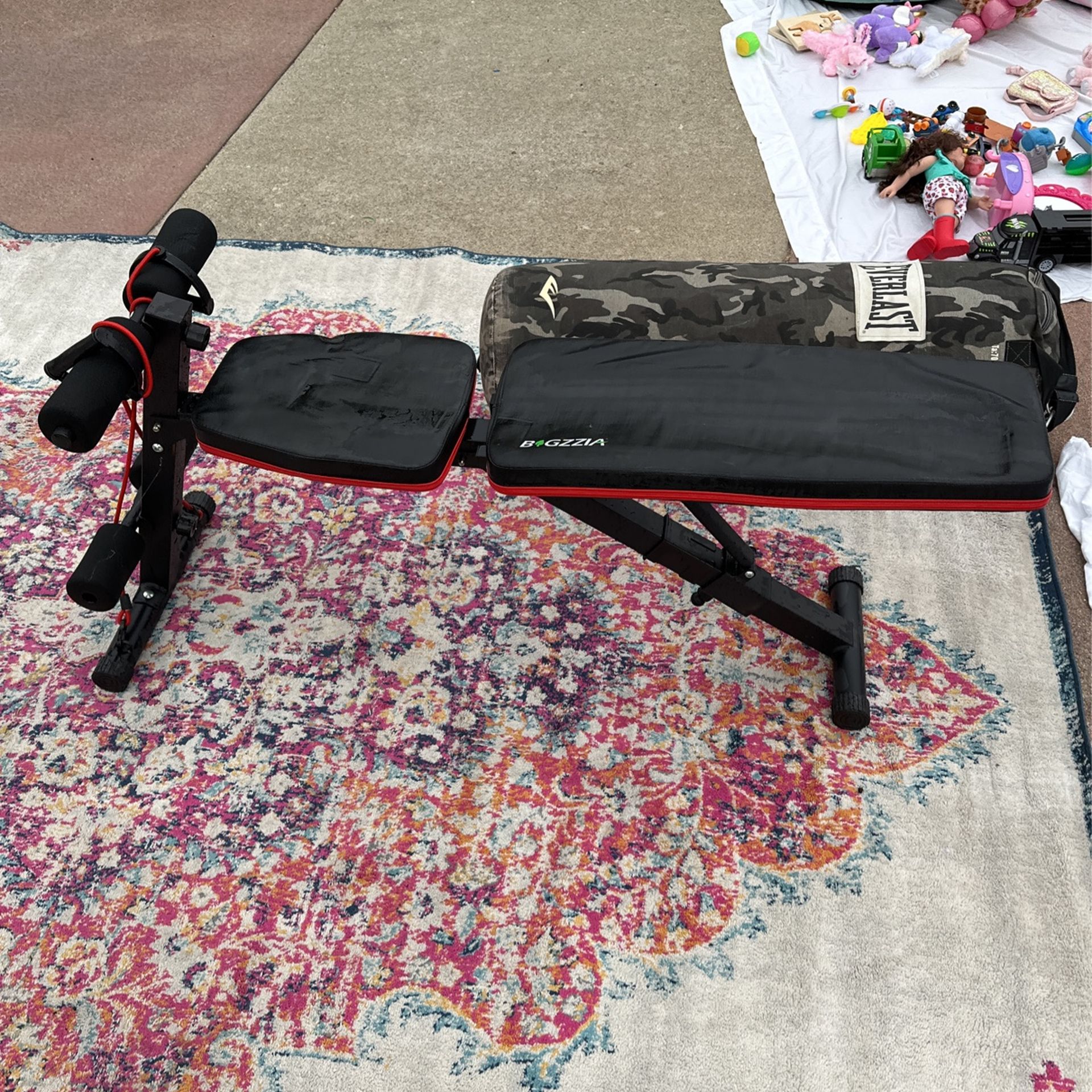 Punching Bag And Situp Bench