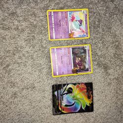 3 Pokemon cards