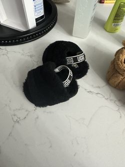 Baby Ugg Slides Size 02/03 Black/Pink/Gray