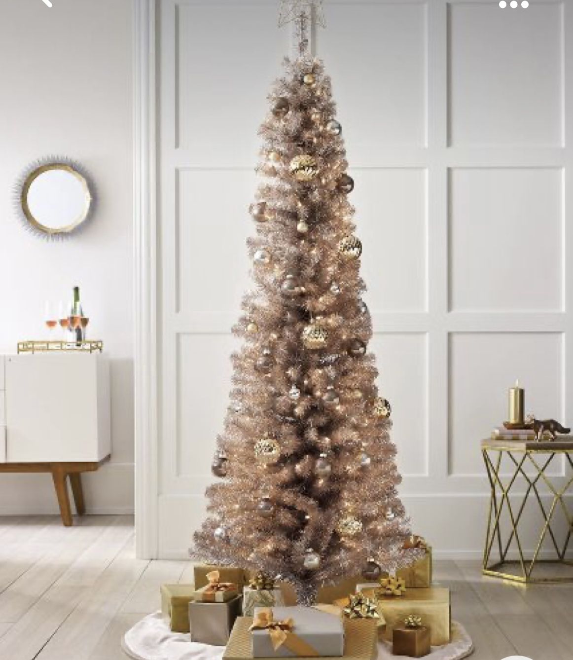 6 Foot Artificial Rose gold Christmas Tree 