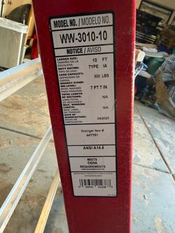 Westward 10 ft step latter