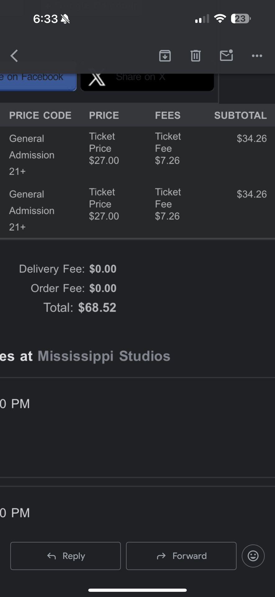 2 JMSN tickets Tonight!