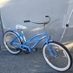 Ladies 26" Sun Beach Cruiser With Basket 