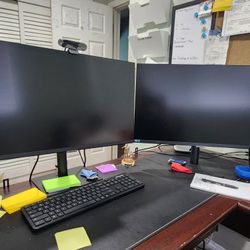 Samsung Dual 4k Monitors And HP 12GB Desktop