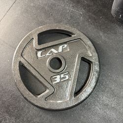 Olympic 35lb Plates Metal CAP 