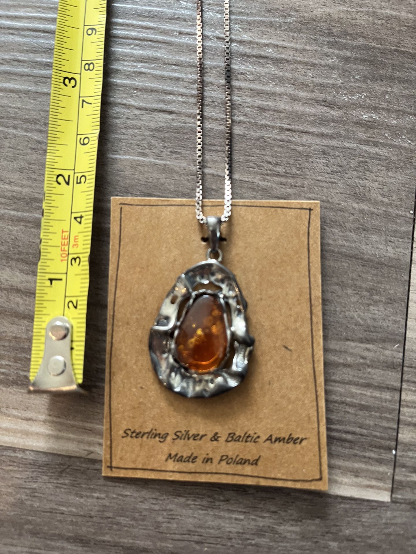 Sterling silver and Baltic amber Necklace