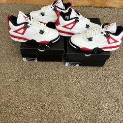 Air Jordan 4 Retro Red Cement Size 10 & 10.5