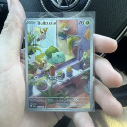 Pokemon card, bulbasaur illustration Rare 143/142 From Stellar Crown