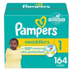 Pampers Swaddlers Sensitive Disposable Diapers - Size 1 - 164 Count