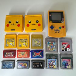 Nintendo Gameboy Pokemon Bundle – Pikachu Editions + Games!