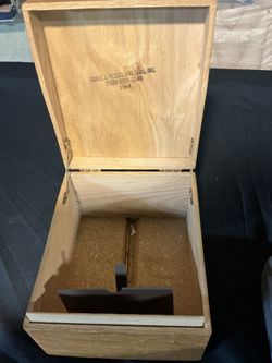 Vintage Wooden Box Frank Peters 1964 Document Box
