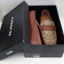 Coach Mott Driver Brown Loafers Size 12