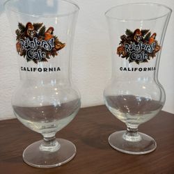 2 Rainforest Cafe Glasses