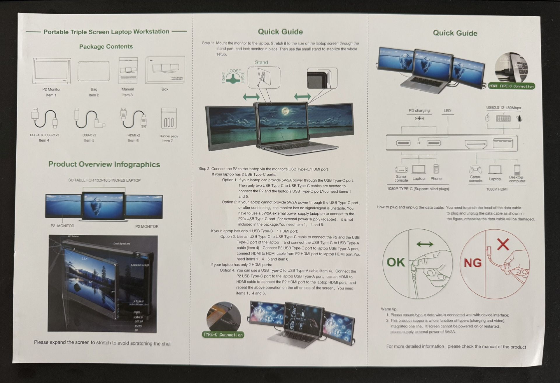Triple Screen Monitor (extender) for laptop