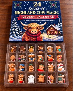 24 Days of Highland Cow Magic Advent Calendar