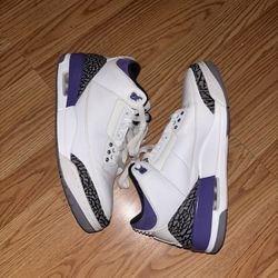 Jordan 3 white and purple