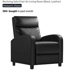 Homall Black Faux Leather Recliner Chair 