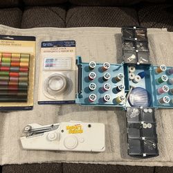 Sewing Kit, Needles, Thread, Case