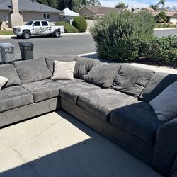 Grey L-Shaped couch