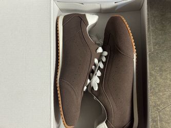 Brown Suede Low-Top Sneakers