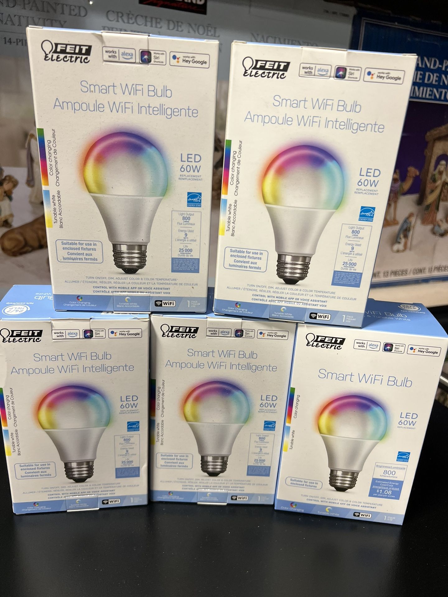 Feit Electric Feit Smart WiFi 100 -Watt EQ A21 RGB Screw bases Dimmable Smart LED General purpose
