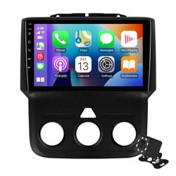9 Inch IPS Touchscreen Android 13 Car Stereo for Dodge RAM 1 3-2018 with Wireless CarPlay & Android Auto 2+32GB Car Radio, Support WiF