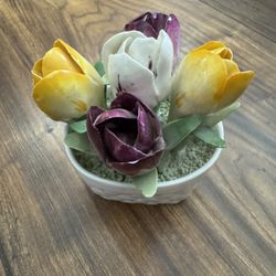 vintage porcelain flower arrangement 