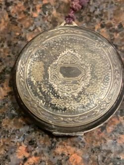 Rare 1920s Djer Kiss Kerkoff compact mirror original powder Art deco Victorian