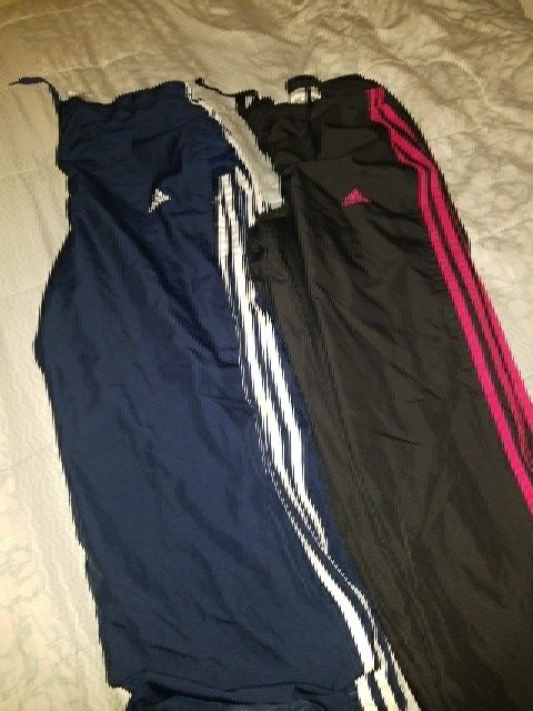 Adidas windbreakers bottoms.