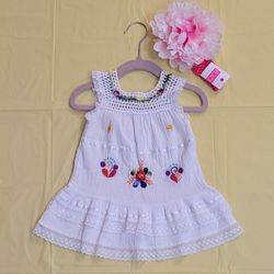 Grils Clothes For  Baby/ 1 year or  12 months . And Head Wrap With Pink Flower. New.