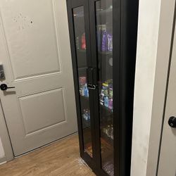 Black Shelf Store Cabinet 