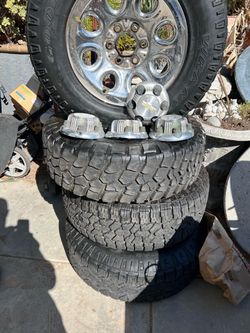 Chevy crome wheels / and tires
