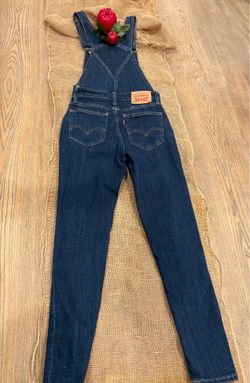 Levi’s Dark Wash Skinny Denim Overalls Adjustable Straps