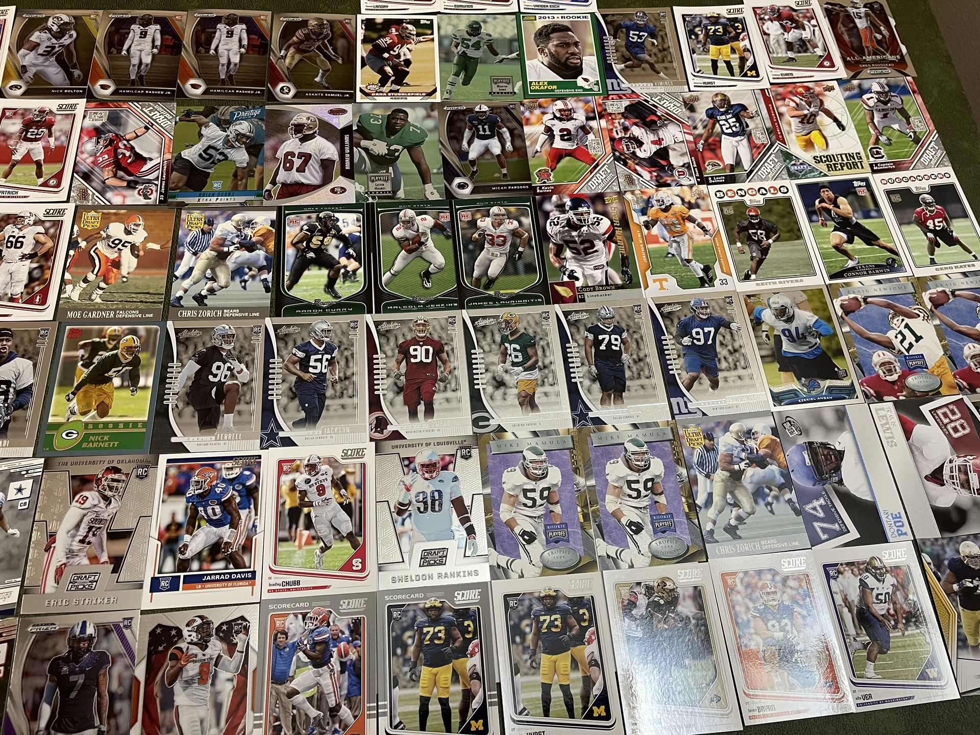 Lot Of 75 NFL Defensive Rookie Cards