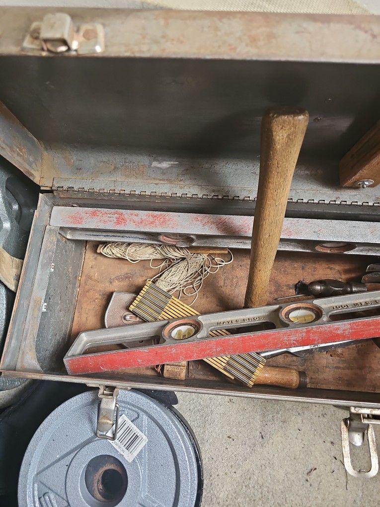 Heavy Duty Metal Tool Box With Goods Inside 
