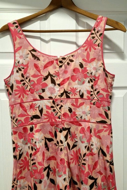 Anne Taylor Loft Sz 10 Pink Floral Dress