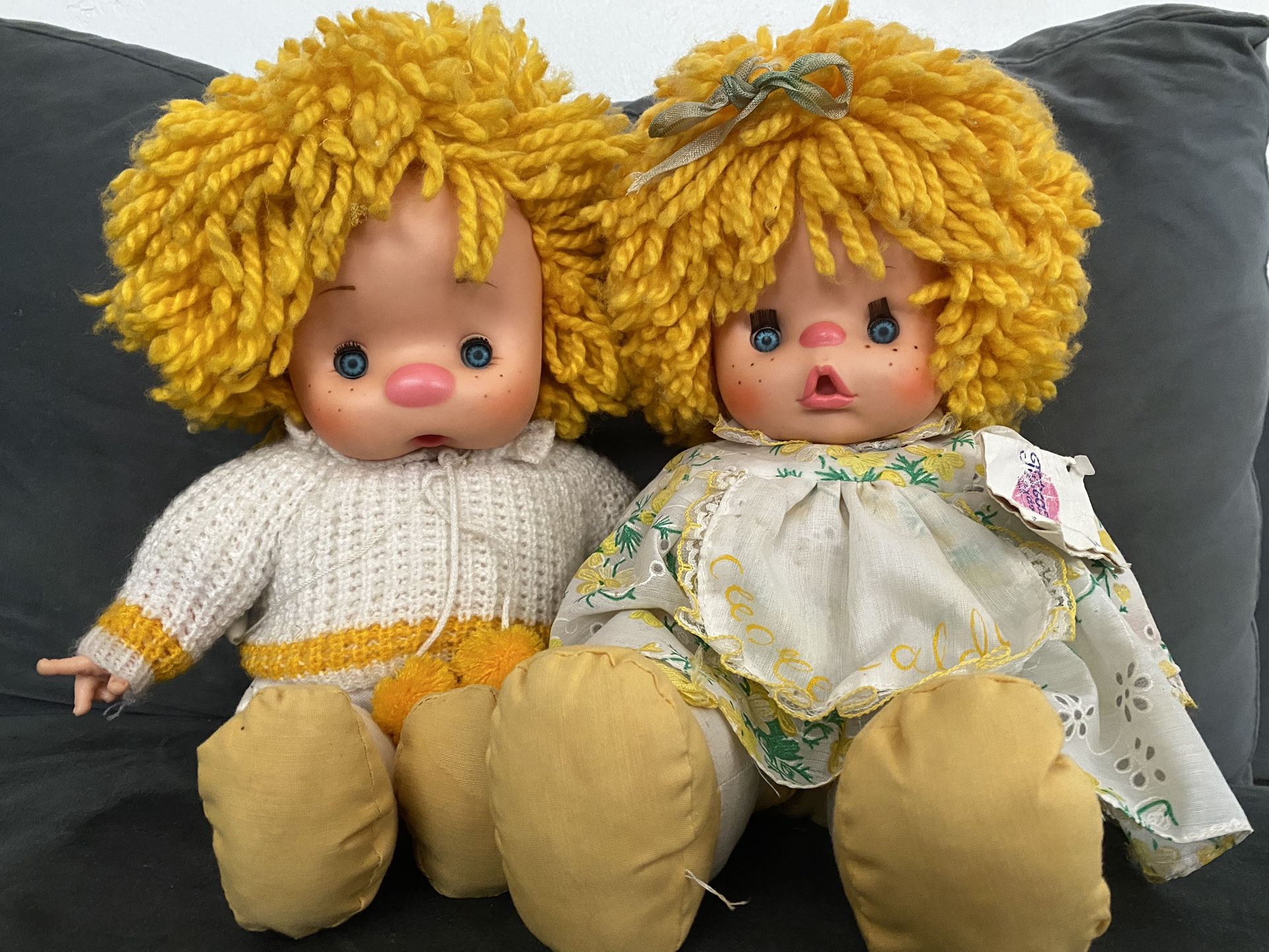 VINTAGE 80'S GREEK EL GRECO PATAPOUF Boy & Girl Doll