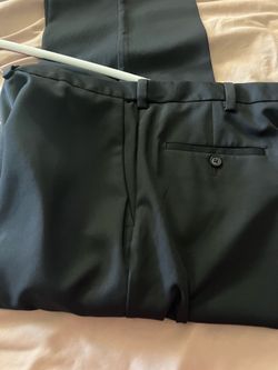 Haggar Men’s Black Dress Pants 38x29 Flat Front Career Office Formal Slacks