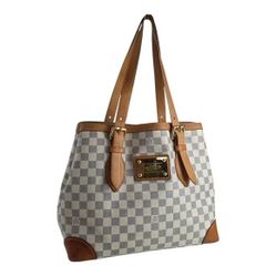 MM Tote Shoulder Bag Damier Azur Leather White Purse‎