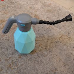 Electric Plant Mister Spray Bottle, Rechargeable, Flexible Nozzle, Teal, Tested and Works