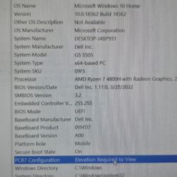 Dell G5s Model 5505