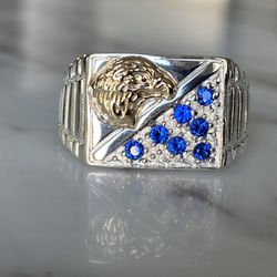 Man ring  silver 925 and gold 10k  size8, 9,  10.5 11.5 ,12 , 13 men rings  Silver 925 Sterling with 10k-Gold-Laminated Parts  Very fine man Ring: Thi